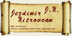 Jezdimir Mitrovčan vizit kartica
